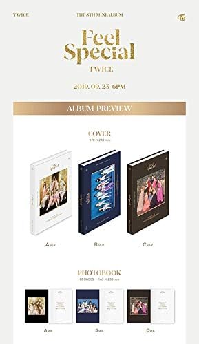 JYP Entertainment פעמיים - מרגיש מיוחד [C ver.] CD+88P Photobook+נייר מילים+5 פוטוקוקציות+פוטו -פוטו זהב+פוסטר מקופל